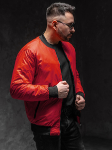 Homme Blouson bomber de transition Rouge Bolf AK95A1