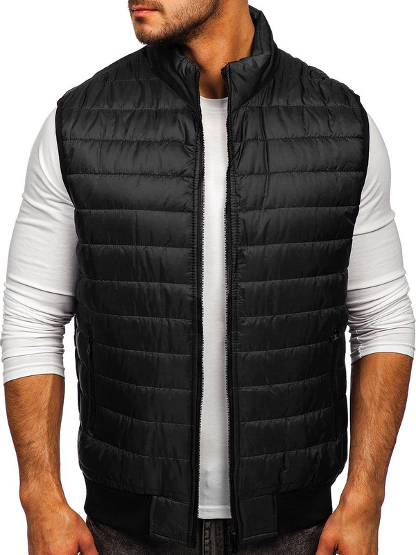 Gilet matelassé noir pour homme Bolf MY77
