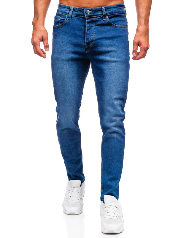 Homme Pantalon en jean slim fit Bleu foncé Bolf 6715