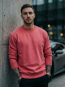 Sweat-shirt saumon sans capuche pour homme Bolf 2001