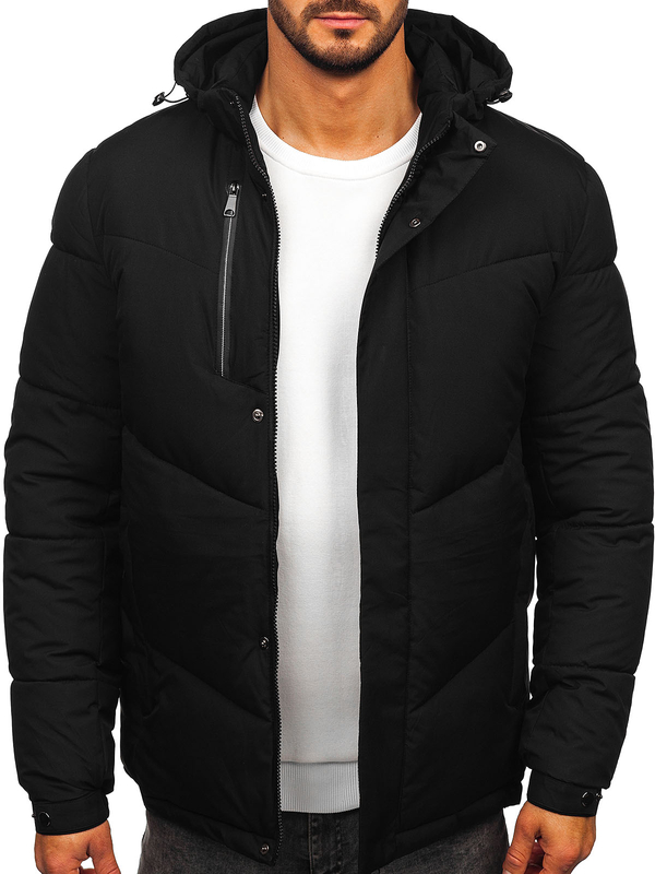 Homme Blouson d'hiver matelassé Noir Bolf 31M5035