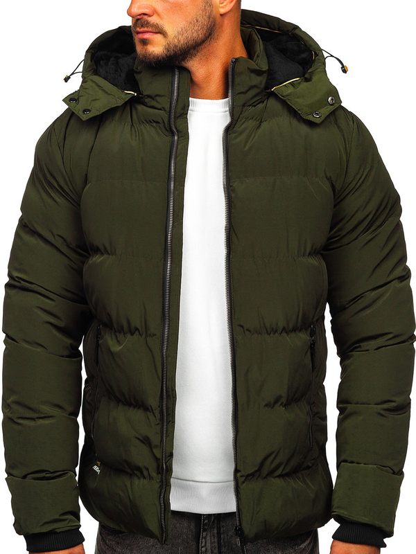 Blouson d'hiver matelassé pour homme vert Bolf 6906