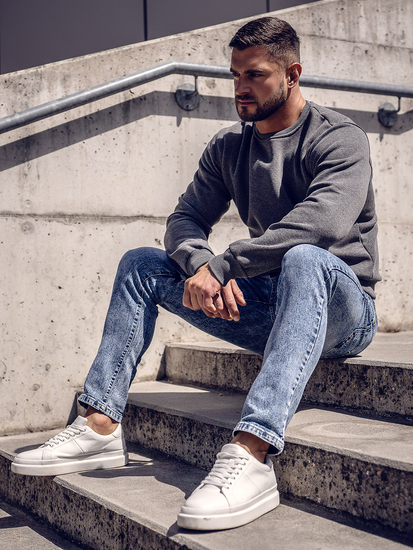 Homme Sweat-shirt Anthracite Bolf 2001A2