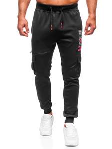 Pantalon sportif noir pour homme Bolf K10287