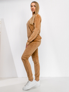 Femme Ensemble en deux pièces en velours Camel Bolf 8C1173