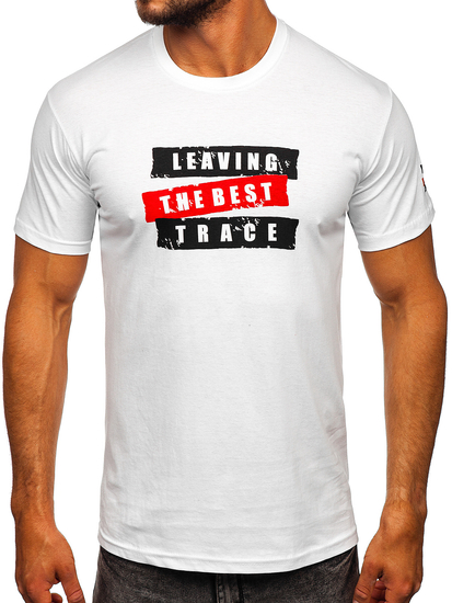 Tee-shirt en coton pour homme blanc Bolf 14514