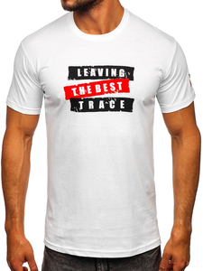 Tee-shirt en coton pour homme blanc Bolf 14514