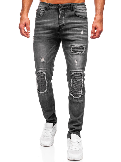 Homme Pantalon en jean slim fit Noir Bolf MP0137N