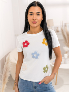 Femme T-shirt imprimé Blanc Bolf 95T2529