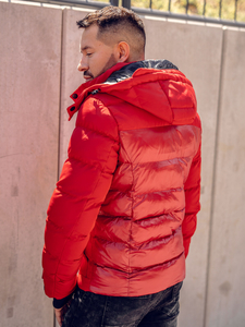 Blouson d'hiver matelassé pour homme rouge Bolf 99527A