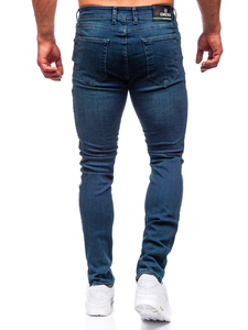 Pantalon en jean slim fit pour homme bleu foncé Bolf 5066-2