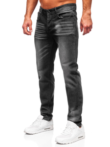 Homme Pantalon en jean regular fit Noir Bolf MP0199N