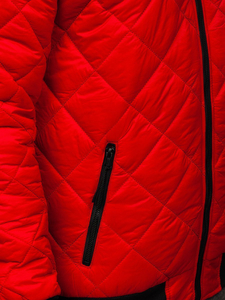 Blouson bomber de transition matelassé pour homme rouge Bolf MY-01A