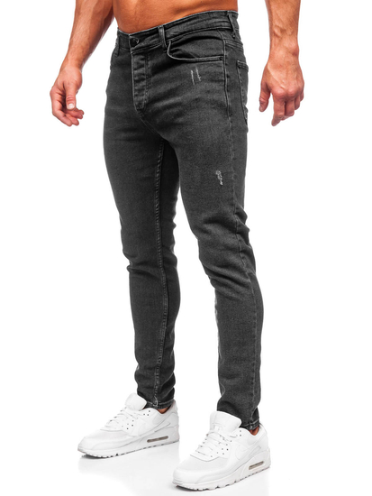 Homme Pantalon en jean regular fit Noir Bolf 6112