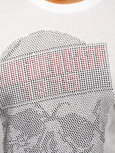 Le tee-shirt à appliqué paillettes pour homme blanc Bolf KS2108