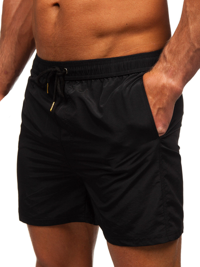 Short de bain pour homme noir Bolf XL018