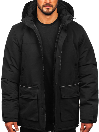 Homme Parka d'hiver Noir Bolf 22M323