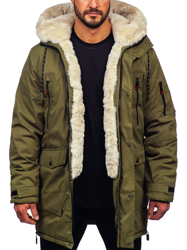 Homme Parka d'hiver Khaki Bolf 5M3123