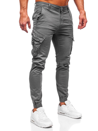 Homme Pantalon jogger cargo Gris Bolf SK850