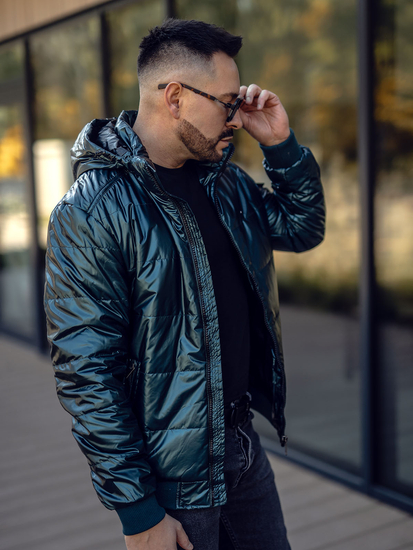 Blouson de transition sportif matelassé pour homme vert Bolf 2143