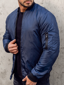 Blouson bomber de transition pour homme bleu foncé Bolf AK95A