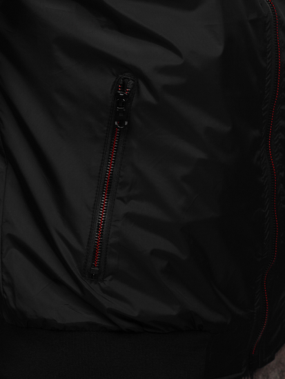 Blouson bomber de transition pour homme noir Bolf 7116