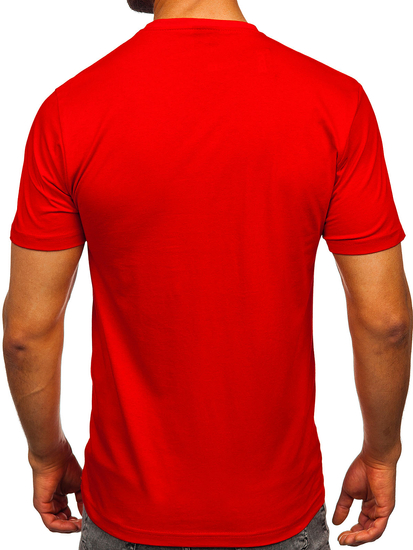 Homme T-shirt imprimé en coton Rouge Bolf 5065