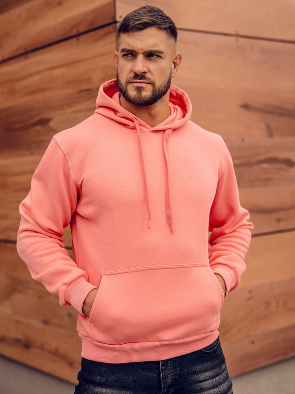 Sweat-shirt corail kangourou à capuche pour homme Bolf B1004