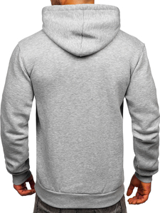 Sweat-shirt gris foncé kangourou à capuche pour homme Bolf B1004