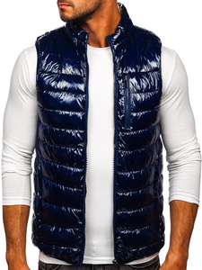Gilet bleu foncé matelassé pour hommeBolf R0109A
