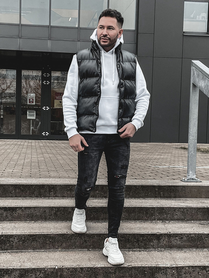 Homme Gilet matelassé Noir Bolf 0023-A