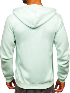 Sweat-shirt menthe clair zippé à capuche pour homme Bolf 2008