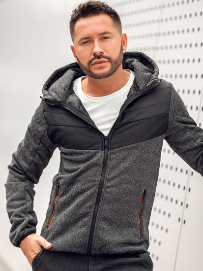 Blouson de transition pour homme noir-orange Bolf BKS2153