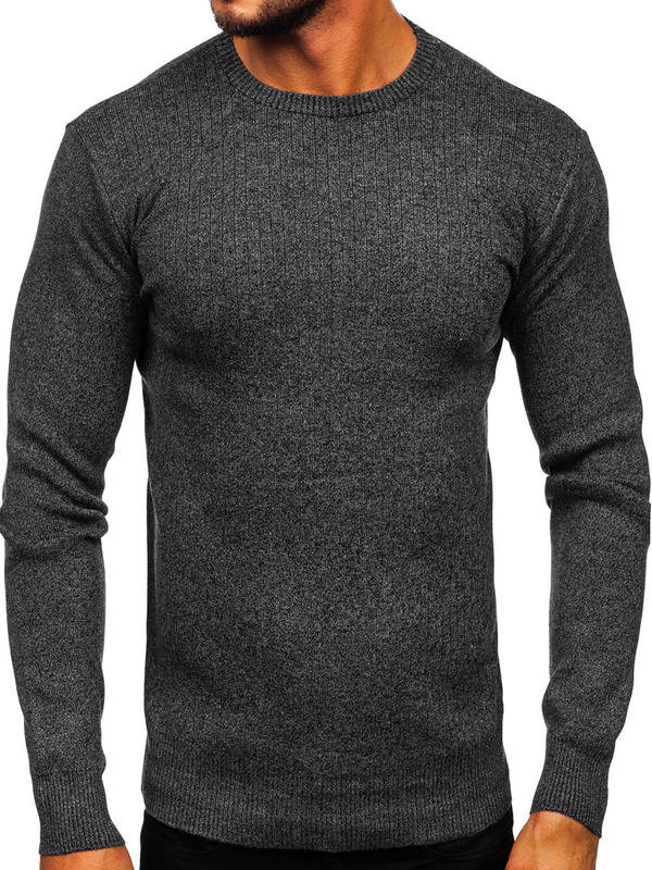 Pull pour homme noir Bolf S8309