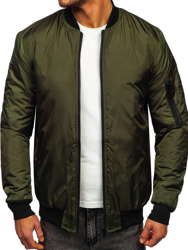 Blouson de transition bomber pour homme vert Bolf AK95