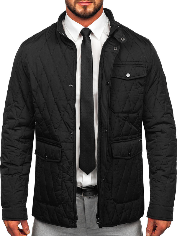 Blouson de transition matelassé pour homme noir Bolf 22M19