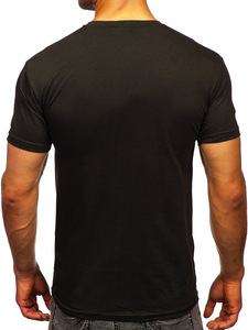 T-shirt homme en coton kaki uni Bolf 192397