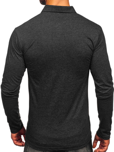 Homme Polo en coton à manches longues Graphite Bolf 5119
