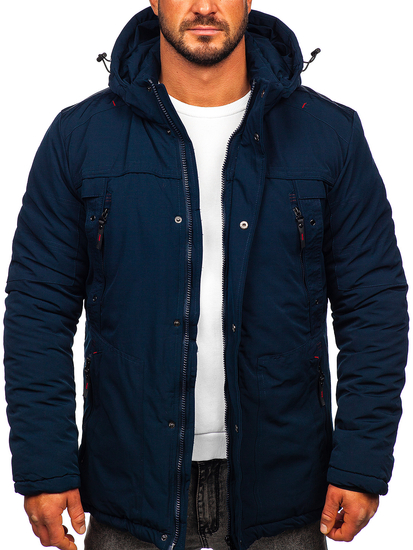Parka d'hiver pour homme bleue foncée Bolf 5M713