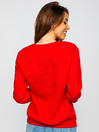 Sweat-shirt pour femme rouge Bolf W01