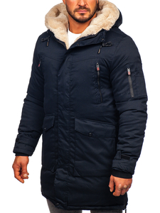 Parka d'hiver pour homme bleue foncée Bolf 22M50