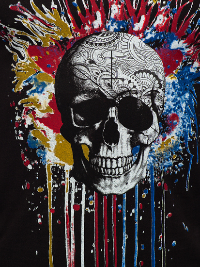 Tank top boxeur noir avec imprimé Bolf 14839