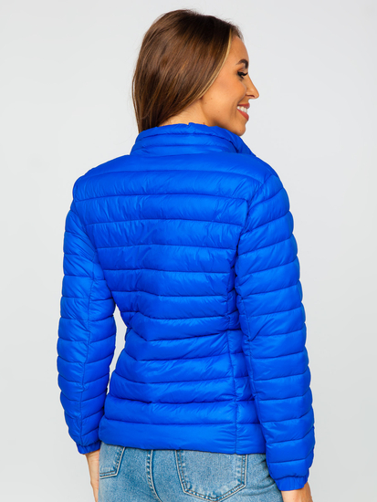 Blouson de transition matelassé pour femme bleu cobalt Bolf 5M706