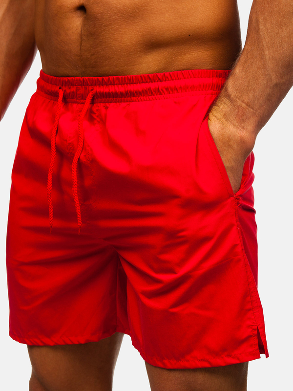 Homme Maillots de bain Rouge Bolf QD28