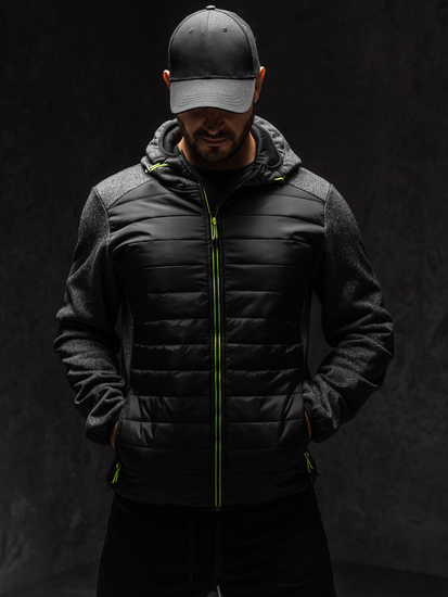 Homme Blouson de transition matelassé Noir Bolf KS2155A1