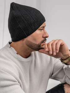 Homme Bonnet d'hiver Noir Bolf 387054