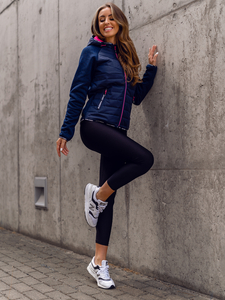 Sweat-shirt/veste sport bleu marine femme Bolf KSW4004A