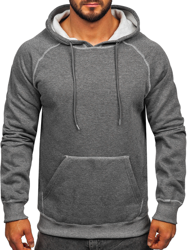 Sweat-shirt à capuche pour homme graphite Bolf 8B152
