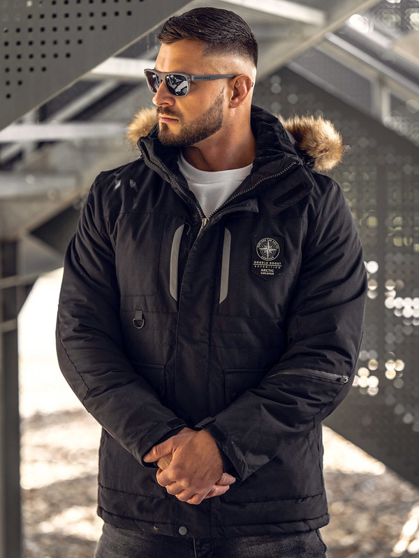 Blouson d'hiver pour homme noir Bolf 1827A