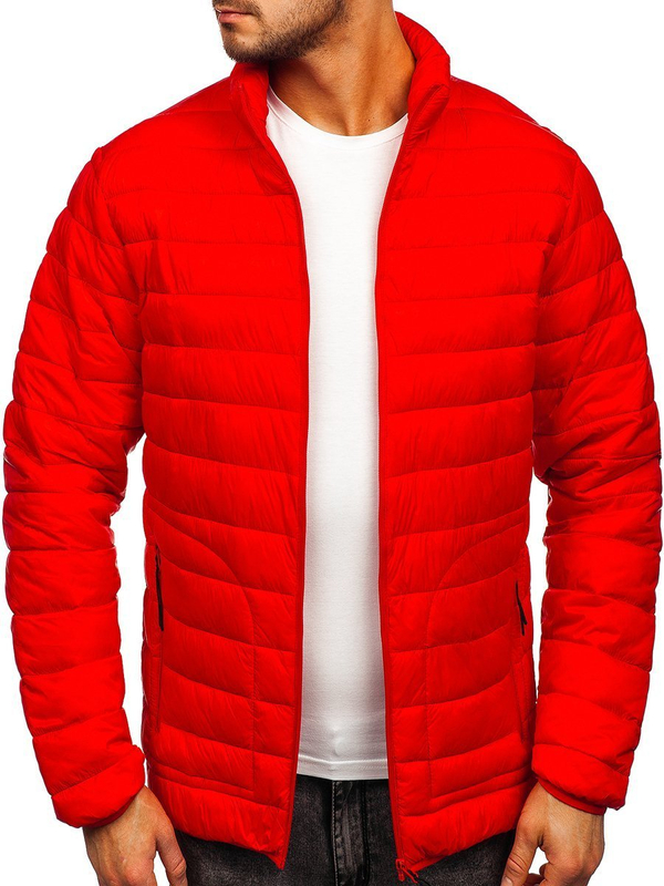 Blouson de transition matelassé rouge pour homme Bolf 13007